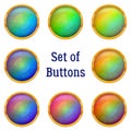 Buttons, Set Royalty Free Stock Photo