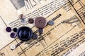 Buttons and sewing instructions Royalty Free Stock Photo