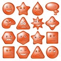 Buttons Smileys, set, eps10 Royalty Free Stock Photo