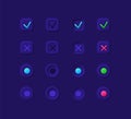 Buttons UI elements kit Royalty Free Stock Photo