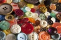 Buttons used in dressmaking