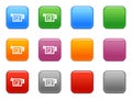 Buttons with videocamera icon Royalty Free Stock Photo