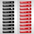 Buttons for website or app. Button - Buy now, Subscribe, Sign Up, Register, Download, Upload, Search, Next, Previous, Learn More