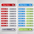 Buttons for website or app. Royalty Free Stock Photo