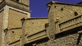 Buttress of the church creating some regularity, Relleu Spain