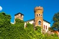 Buttrio castle brick tower Royalty Free Stock Photo