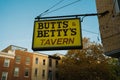 Butts & Bettys Tavern vintage sign, Baltimore, Maryland