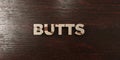Butts - grungy wooden headline on Maple - 3D rendered royalty free stock image