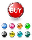 Buy buttons, icons set, vector