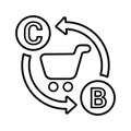Buy, buysell, purchase icon. Black vector graphics