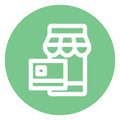 Buy, credit card bold vector icon which can easily edit