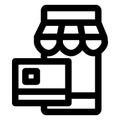 Buy, credit card bold vector icon which can easily edit