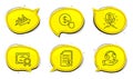 Buy currency, Financial documents and Bitcoin project icons set. Growth chart sign. Vector