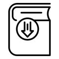 Buy download ebook icon, outline style