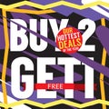 Buy 2 Get 1 Free Hottest Deal Promotion Sale Banner