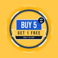 Buy 5 get free 1 free with vector file for your promotion design