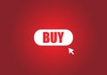 Buy icon color vector modern on red background EPS10 Royalty Free Stock Photo