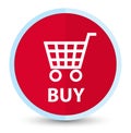 Buy flat prime red round button Royalty Free Stock Photo