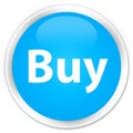 Buy premium cyan blue round button Royalty Free Stock Photo