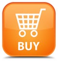 Buy special orange square button Royalty Free Stock Photo