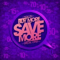 Buy more, save more, sale banner