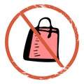 Buy nothing sign. Vector anti sale symbol Royalty Free Stock Photo