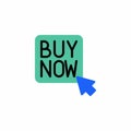 Buy Now button click flat icon