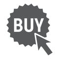 Buy now button glyph icon, e commerce Royalty Free Stock Photo