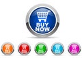 Buy now glossy icons Royalty Free Stock Photo