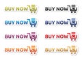 Buy now icon set Royalty Free Stock Photo