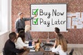 Buy Now Pay Later Concept Presentation Royalty Free Stock Photo