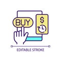 Buy now pay later service RGB color icon Royalty Free Stock Photo