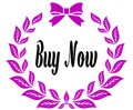 BUY NOW with pink laurels ribbon and bow.