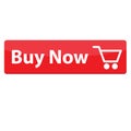 Buy now red button. website element. online shop icon, shopping cart icon Royalty Free Stock Photo