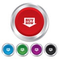 Buy now sign icon. Online buying arrow button. Royalty Free Stock Photo