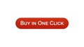 Buy in one click web interface button wine red color, online banking, shopping Royalty Free Stock Photo