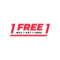 Buy one get free sale promo banner. Royalty Free Stock Photo