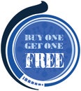 Buy one Get one Free label or tag