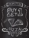 Buy one Get one pizza on blackboard