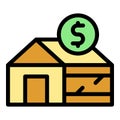 Buy online house icon vector flat