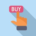 Buy online point icon flat vector. App cash credit