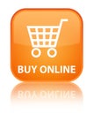 Buy online special orange square button Royalty Free Stock Photo