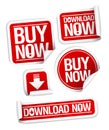 Buy online stickers. Royalty Free Stock Photo