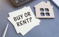 Buy or rent choice concept, question