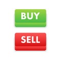 Buy sell button, great design for any purposes. Forex market. Flat vector illustration.