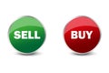 Buy, Sell button icons. Trading Button. Vector illustration. EPS 10.