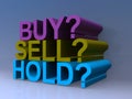 Buy sell hold words