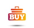 Buy sign icon. Online buying cart button. Royalty Free Stock Photo