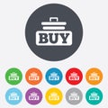 Buy sign icon. Online buying cart button. Royalty Free Stock Photo