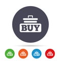 Buy sign icon. Online buying cart button. Royalty Free Stock Photo